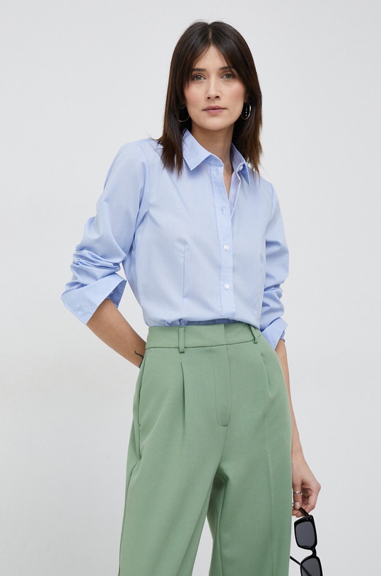 Seidensticker koszula bawełniana bawełna niebieski 60.080604