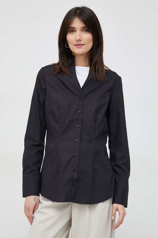 Seidensticker koszula bawełniana czarny 60.118201