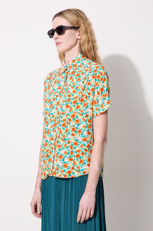 A.P.C. koszula Chemise Zoe pomarańczowy VIAIN.F12504