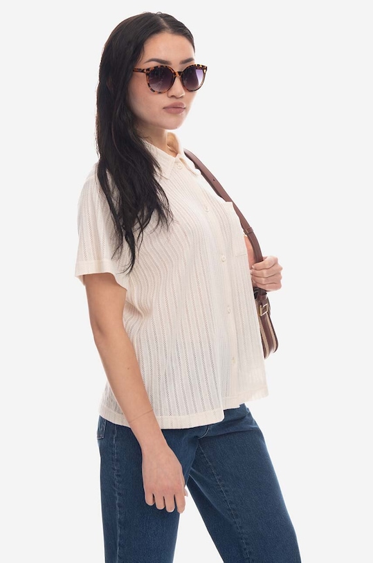 A.P.C. koszula bawełniana COGDD.F12557 beżowy