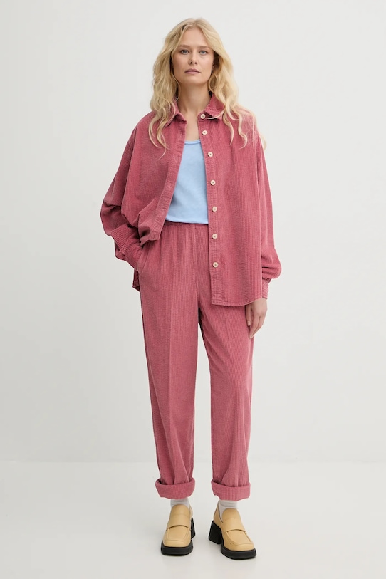 American Vintage koszula bawełniana PADO06A różowy AA00