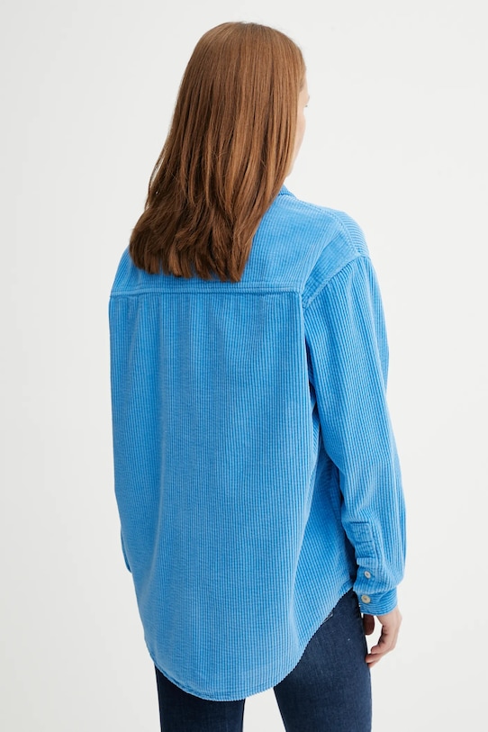 Odzież American Vintage koszula bawełniana PADO06A niebieski