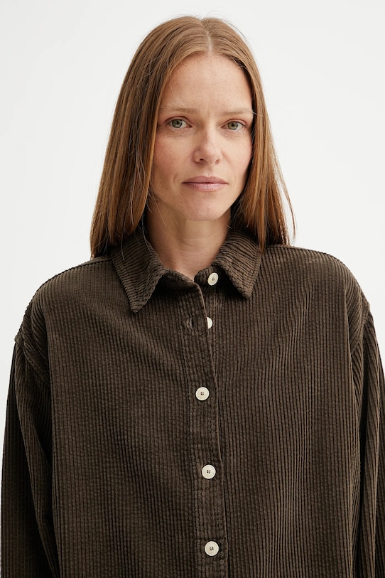 American Vintage camicia in cotone verde PADO06A