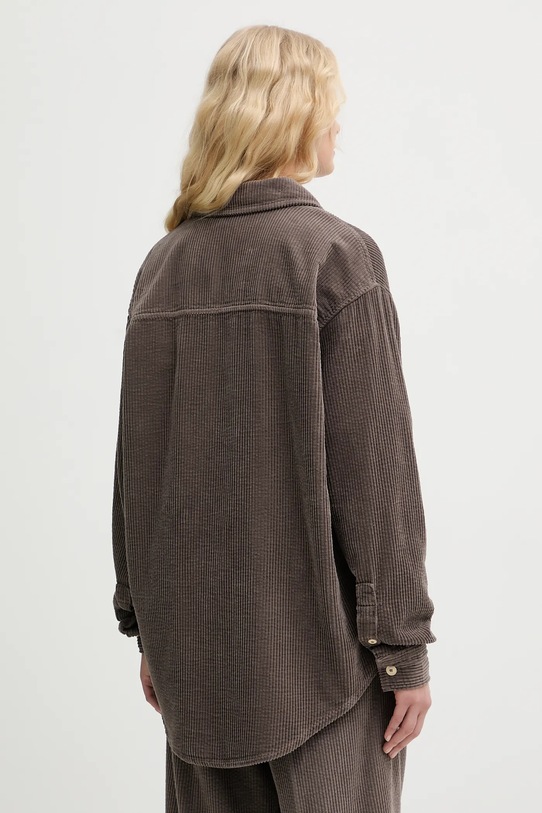 Odzież American Vintage koszula bawełniana PADO06A brązowy