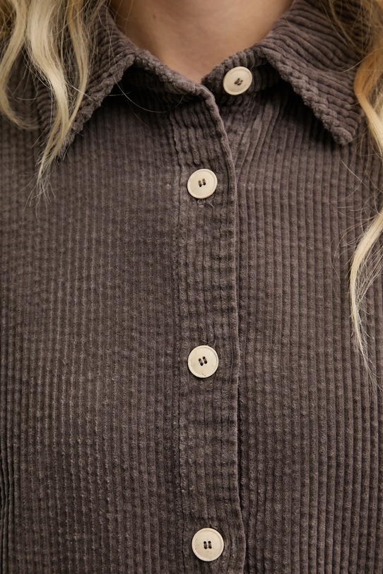 American Vintage koszula bawełniana PADO06A brązowy