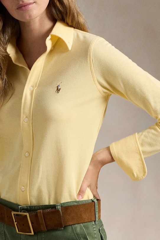 Бавовняна сорочка Polo Ralph Lauren жовтий 211924258