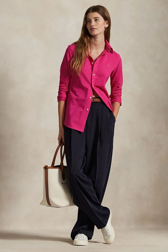 Îmbrăcăminte Polo Ralph Lauren camasa din bumbac 211924258 roz