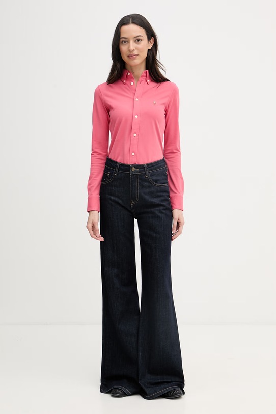 Polo Ralph Lauren košeľa oxford dámska bavlnená 211924258 ružová SS26