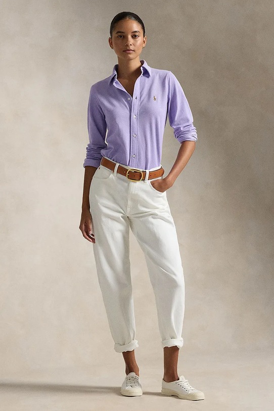 Odjeća Pamučna košulja Polo Ralph Lauren 211924258 ljubičasta