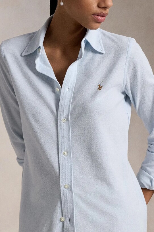 Бавовняна сорочка Polo Ralph Lauren блакитний 211924258