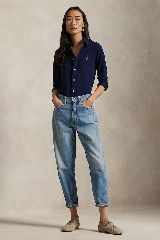 Одяг Бавовняна сорочка Polo Ralph Lauren 211924258 темно-синій