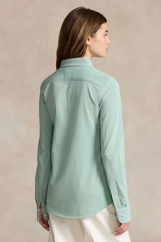 Bavlněná košile Polo Ralph Lauren 211924258 zelená SS25