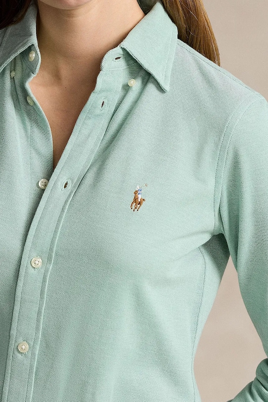 Bavlněná košile Polo Ralph Lauren zelená 211924258