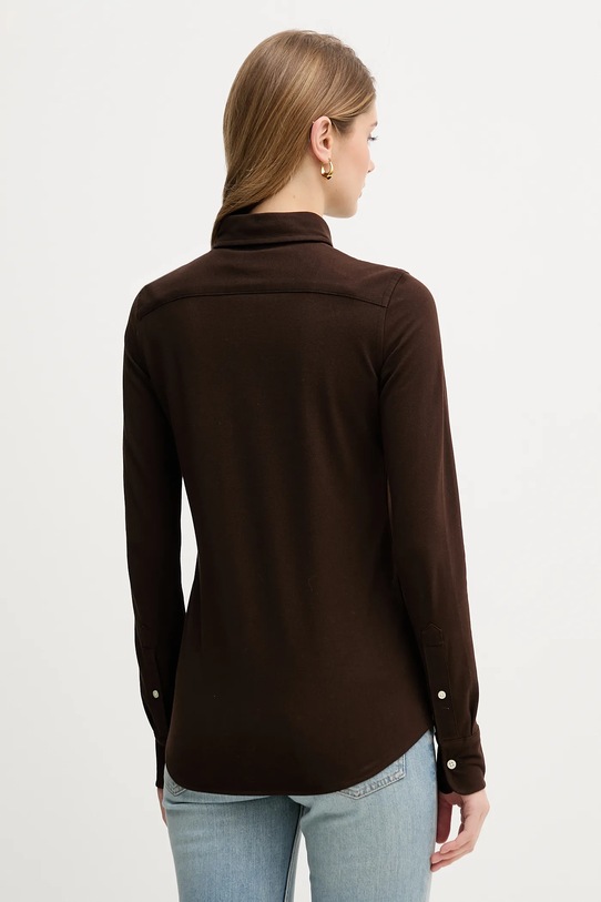 Odzież Polo Ralph Lauren koszula bawełniana 211924258 brązowy