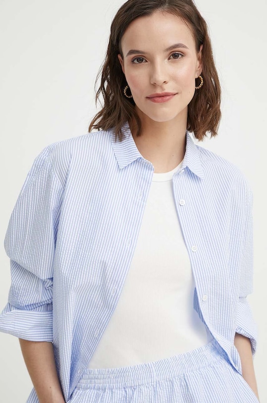 MC2 Saint Barth camicia in cotone regolare blu BRIG001