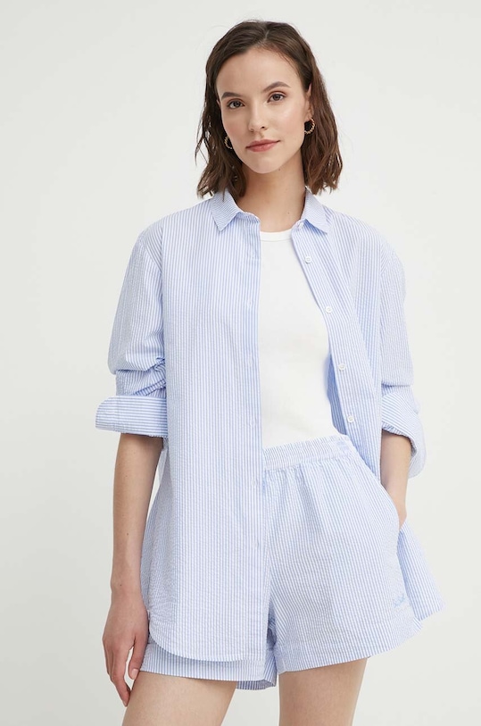 MC2 Saint Barth camicia in cotone blu BRIG001