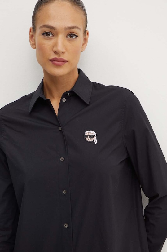 Karl Lagerfeld koszula bawełniana 245W1600 czarny