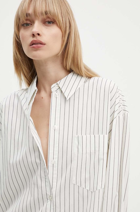 Gestuz camasa din bumbac cu modele bej 10909337