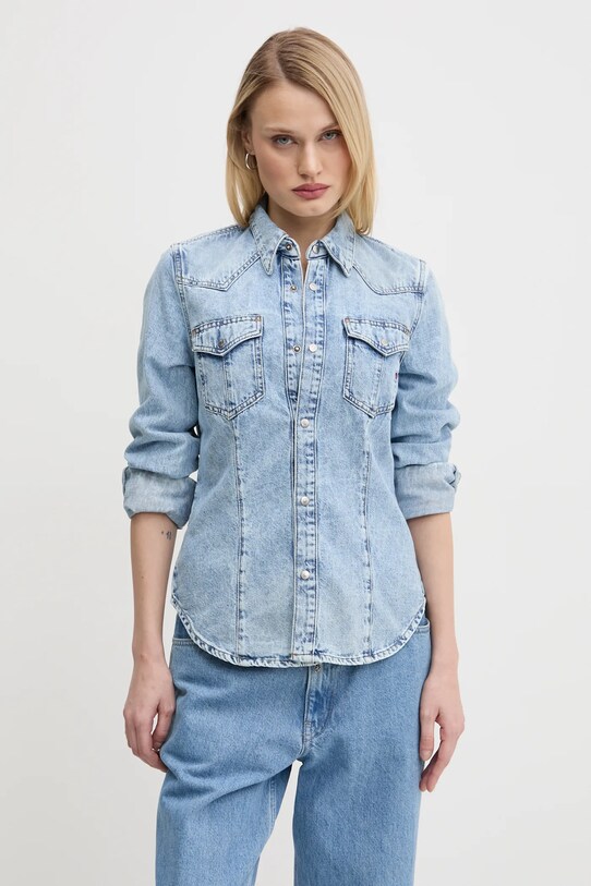 Джинсовая рубашка Diesel DE-WAVES SHIRT голубой A09966.068KC