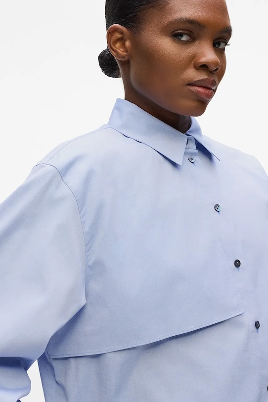 Odzież Karl Lagerfeld koszula IKON A4W11025 niebieski