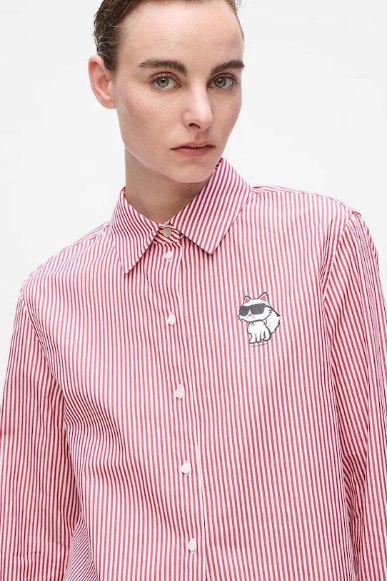 Karl Lagerfeld koszula bawełniana IKON A4W11032 czerwony AA00