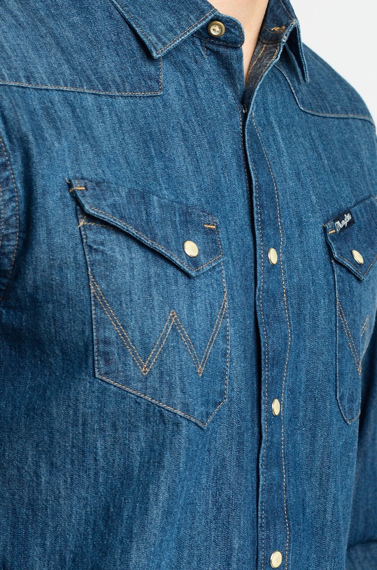 Wrangler - Koszula Western Indigo W5870O68E granatowy AA00