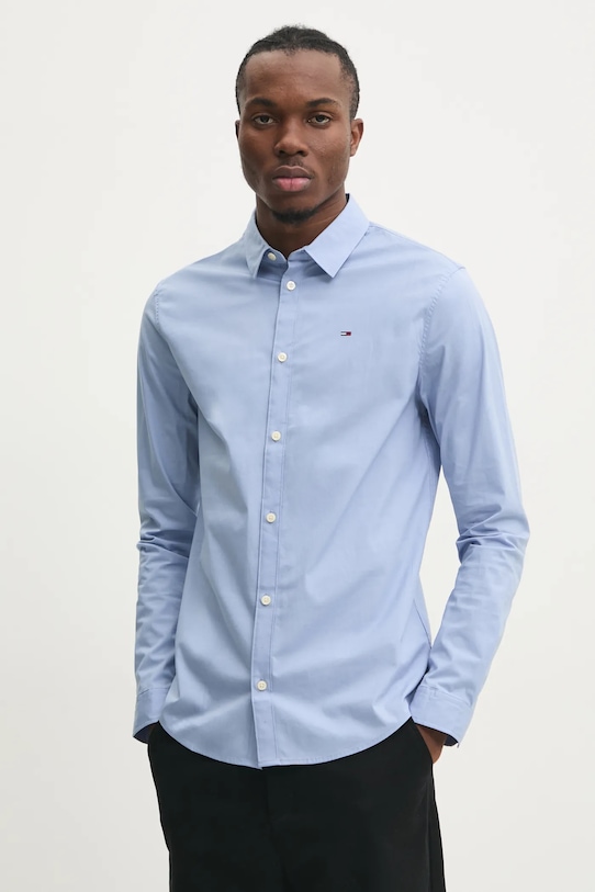 Košeľa Tommy Jeans slim modrá DM0DM04405