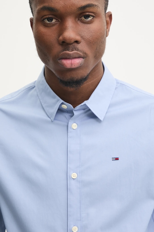 Košeľa Tommy Jeans modrá DM0DM04405