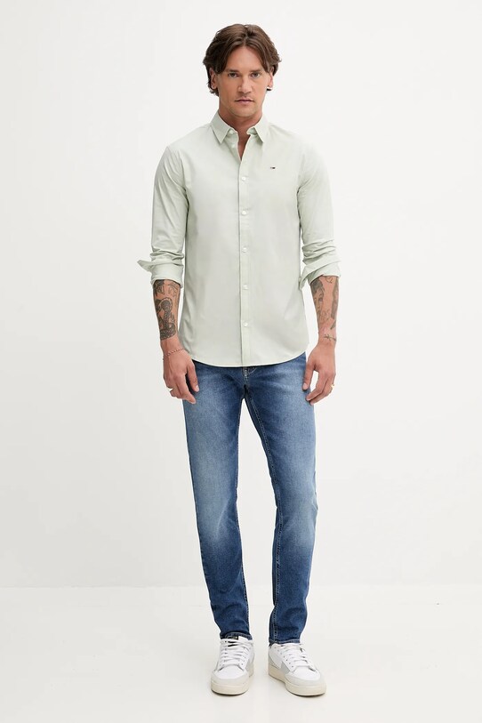 Tommy Jeans cămașă DM0DM04405 verde AA00