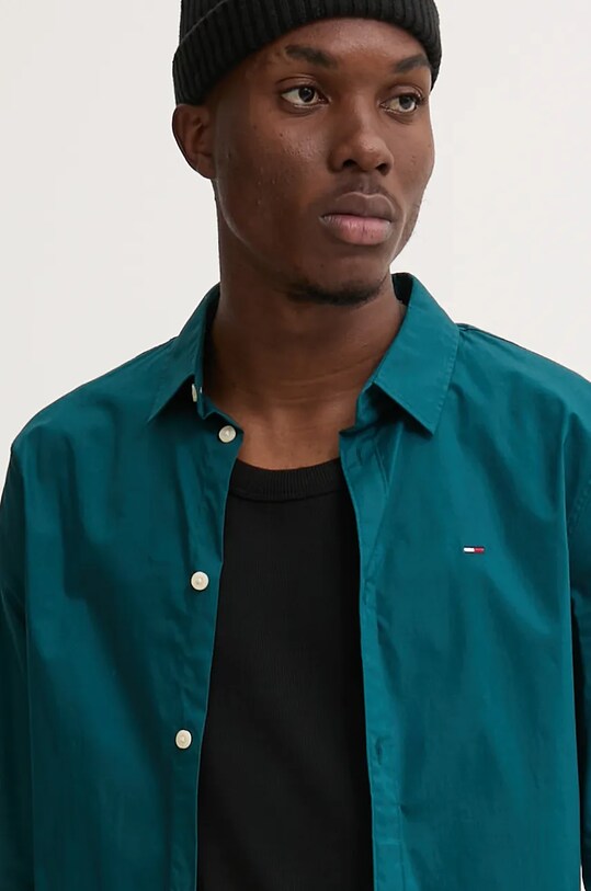 Tommy Jeans koszula turkusowy DM0DM04405