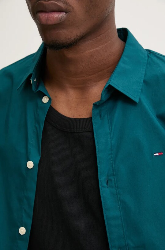 Tommy Jeans koszula DM0DM04405 turkusowy