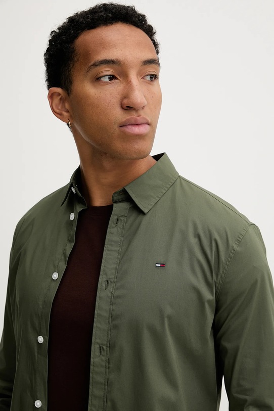 Košeľa Tommy Jeans zelená DM0DM04405