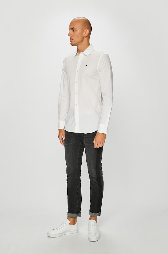 Odzież Tommy Jeans - Koszula DM0DM04405 DM0DM04405 biały