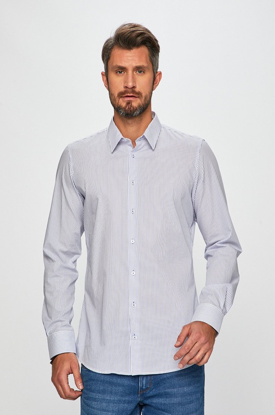 s.Oliver Black Label - Košeľa slim modrá 02.899.21.4467