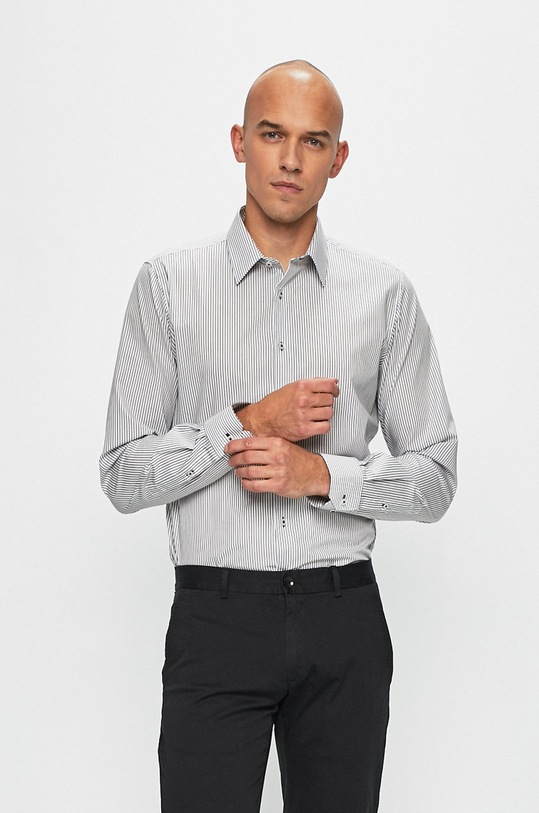 s.Oliver Black Label - Košeľa slim čierna 02.899.21.4467