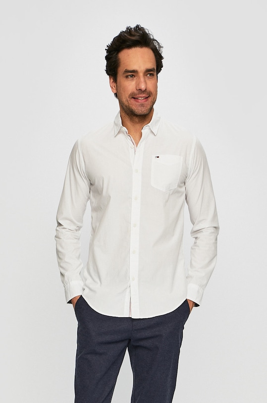 Tommy Jeans - Koszula DM0DM04406 bawełna biały DM0DM04406