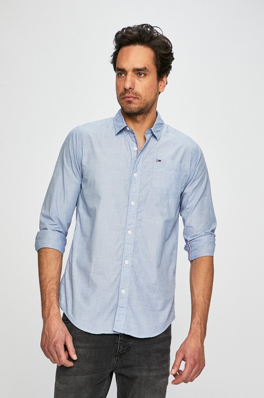 Tommy Jeans - Camasa lung albastru DM0DM04406