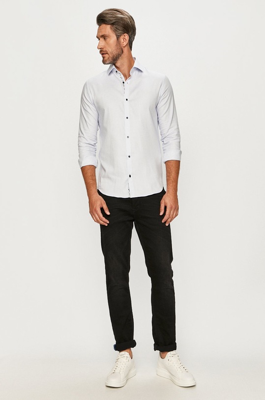 Oblečení Premium by Jack&Jones - Bavlněná košile 12173879 modrá