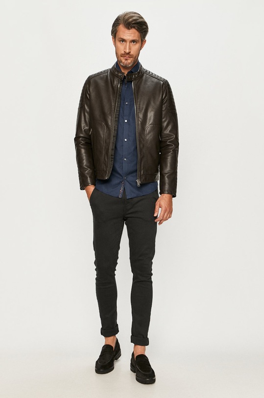 Oblečenie Premium by Jack&Jones - Bavlnená košeľa 12173879 tmavomodrá