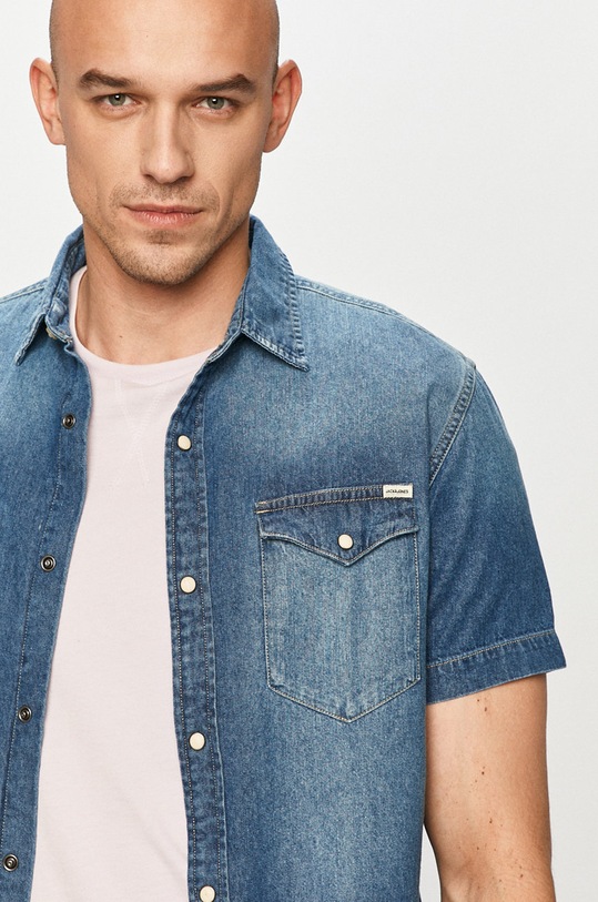 Jack & Jones - Koszula jeansowa bawełna niebieski 12159371