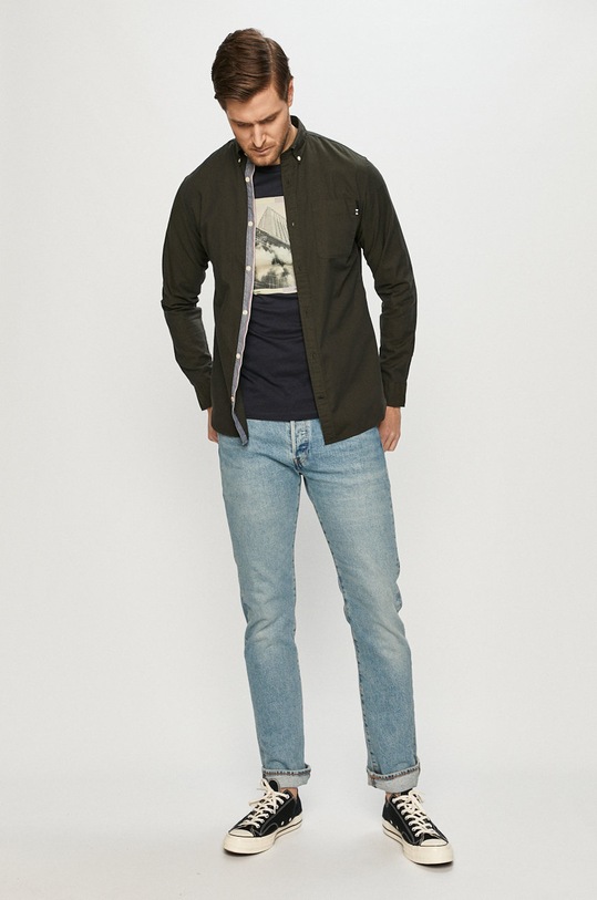Oblečenie Jack & Jones - Bavlnená košeľa 12172736. zelená