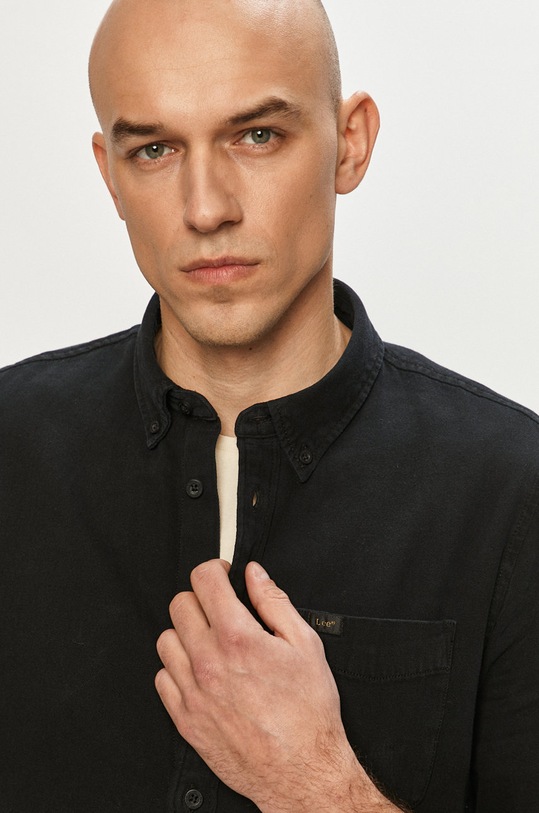 Lee Koszula jeansowa bawełna czarny L880PA01