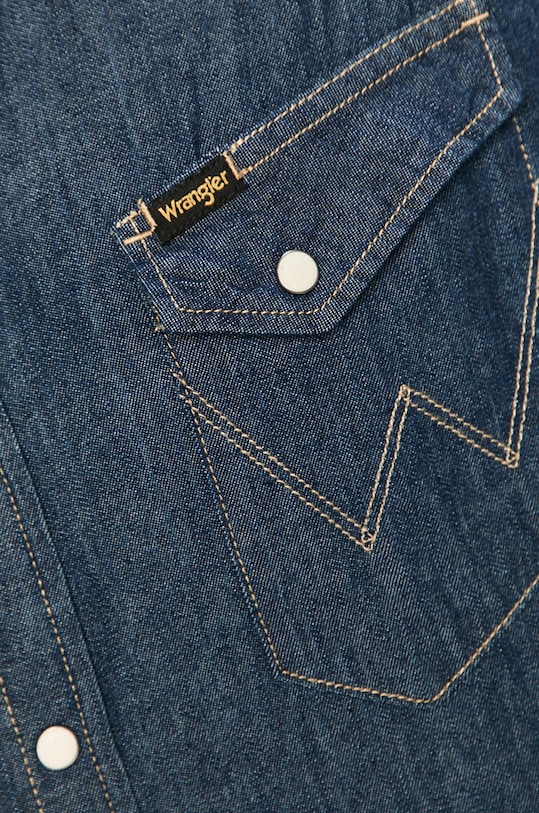 Wrangler - Памучна риза W5F25K098 тъмносин AA00