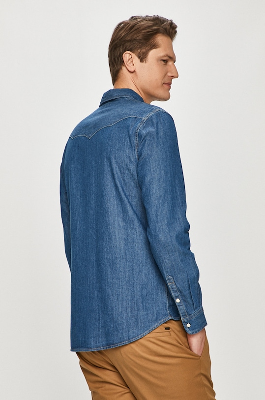 Wrangler - Bavlnená košeľa modrá W5F25K14V