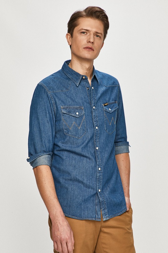 Wrangler - Bavlnená košeľa W5F25K14V modrá