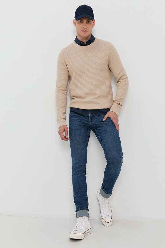 Odzież Jack & Jones Koszula bawełniana 12191162 granatowy