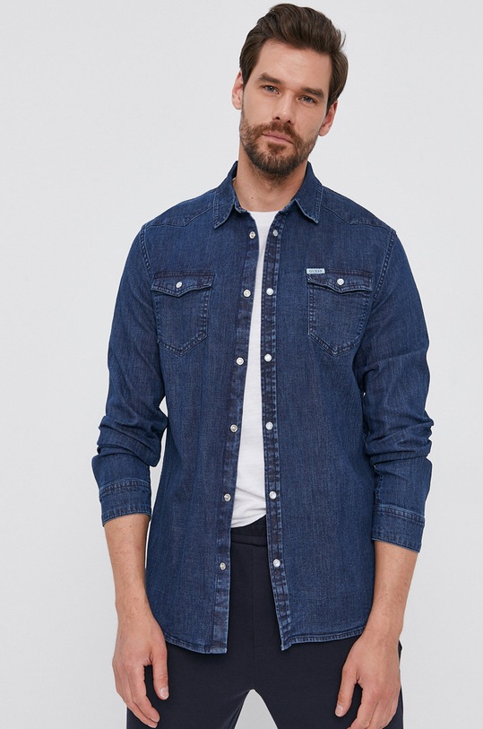 Guess Koszula M1RH02.D4BD1 granatowy