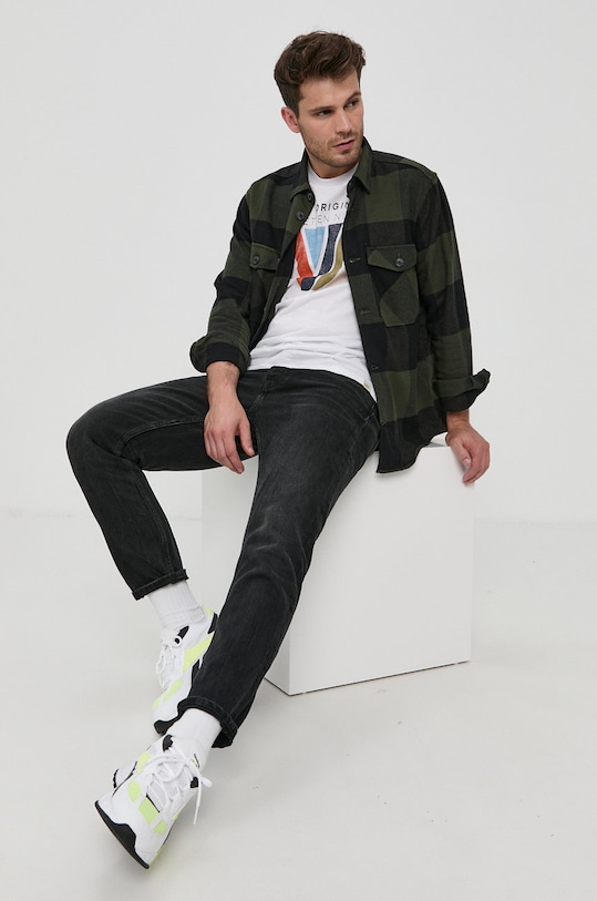 Bavlnená košeľa Only & Sons káro zelená 22019854