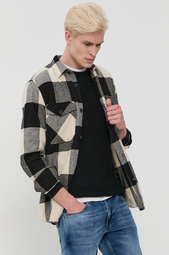 Bavlnená košeľa Only & Sons káro čierna 22019854