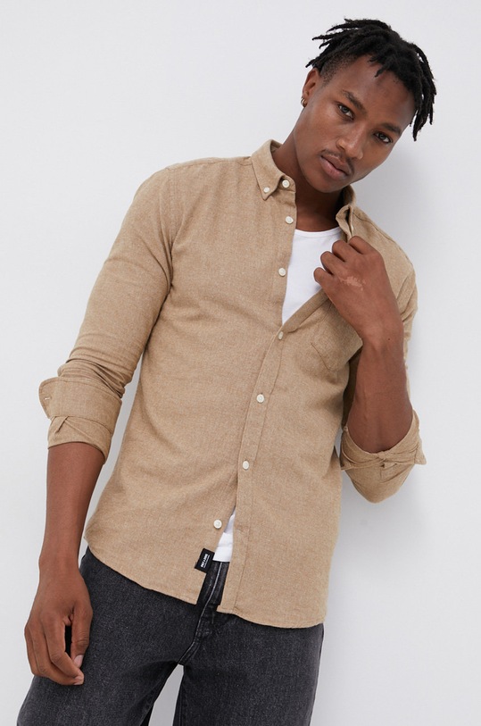 Only & Sons Koszula bawełniana 22019878 brązowy